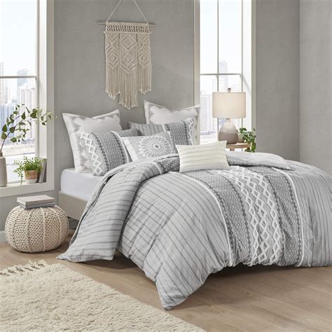 gray boho comforter